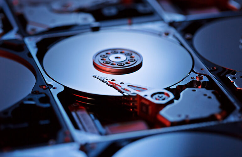 On-site hard drive shredding